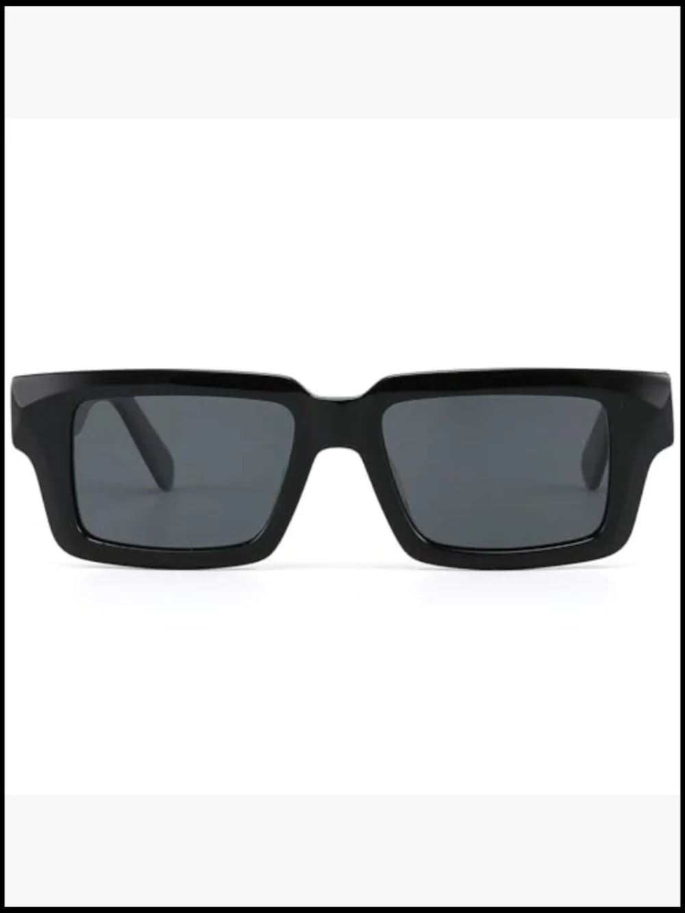 Rectangle Polarized Men's Acetate Sunglasses with UV Protection